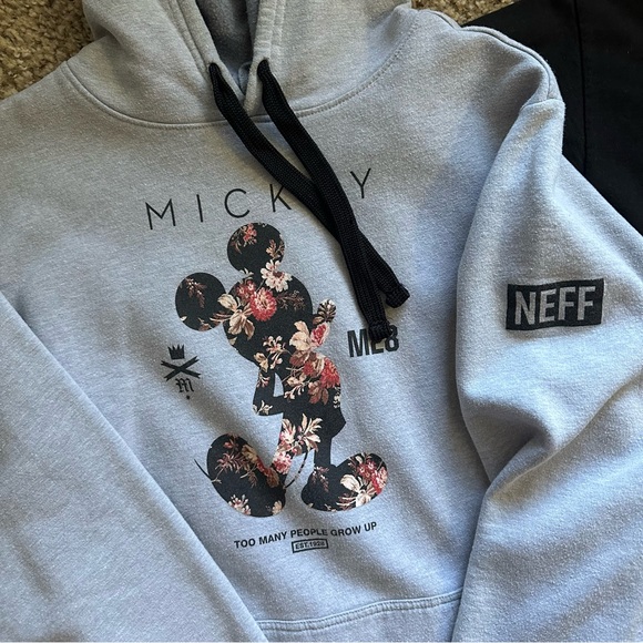 Disney Mickey Mouse Women’s Hoodie and T-Shirt Bundle - Light Gray and Black - Picture 2 of 8